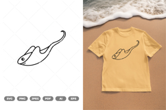 Cute Sea Stingray SVG &amp; Clipart Product Image 1