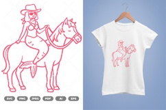 Cowgirl Mermaid SVG &amp; Clipart Product Image 1