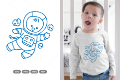 Kawaii Astronaut SVG &amp; Clipart Product Image 1