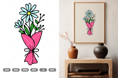 Bouquet Colored SVG &amp; Clipart Product Image 1