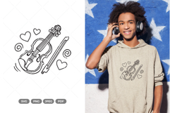 Violin Doodle SVG &amp; Clipart Product Image 1