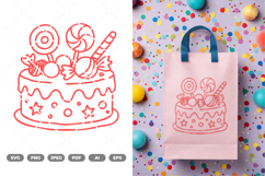 Birthday Cake SVG &amp; Clipart Product Image 1