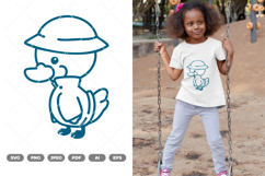 Duck Wearing Raincoat SVG &amp; Clipart Product Image 1
