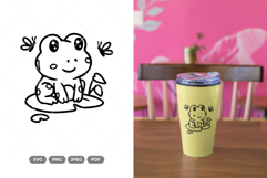 Kawaii Chibi Frog SVG &amp; Clipart Product Image 1