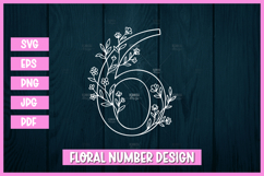 Floral Numbers 0-9 SVG Outline Design Product Image 7