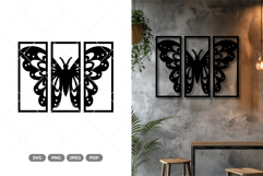 Split Butterfly Wall Decor SVG - Cut File Product Image 1