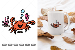 Crab Colored SVG &amp; Clipart Product Image 1