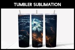 6 Night Landscape View from the Sky Tumbler Sublimation Product Image 7