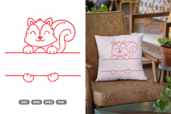 Squirrel Split Border SVG &amp; Clipart Product Image 1