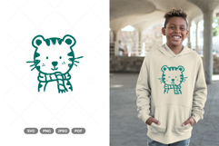 Winter Tiger SVG and Clipart Product Image 1