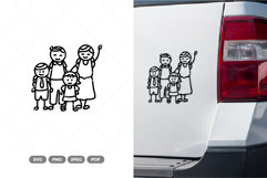 Family Stick Figure SVG &amp; Clipart Product Image 1