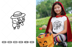 Kawaii Chibi Zombie Girl SVG &amp; Clipart Product Image 1