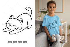 Kawaii Cat SVG &amp; Clipart Product Image 1