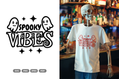 Spooky Vibes SVG &amp; Clipart - Halloween Cut File Product Image 1