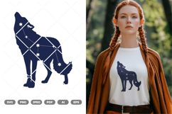Wolf Constellation SVG &amp; Clipart Product Image 1