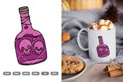 Poison Bottle Colored SVG &amp; Clipart Product Image 1
