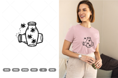 Fireflies in Jar SVG &amp; Clipart Product Image 1