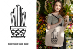 Potted Cactus SVG &amp; Clipart Product Image 1