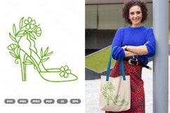Floral Heels SVG &amp; Clipart Product Image 1