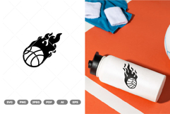 Volleyball on Fire SVG &amp; Clipart Product Image 1