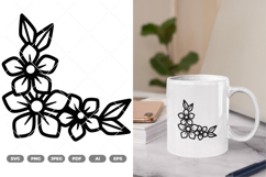 Flowers Border SVG &amp; Clipart Product Image 1