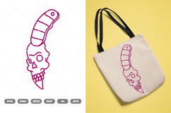 Skull Knife SVG &amp; Clipart Product Image 1