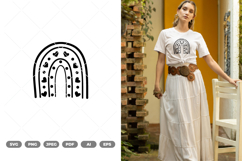 Boho Rainbow SVG &amp; Clipart Product Image 1