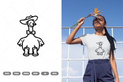 Spring Goose Doodle SVG &amp; Clipart Product Image 1