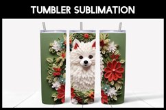 6 3D Christmas Pomeranian Tumbler Sublimation | 3D Tumbler Product Image 7
