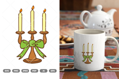Candles Colored SVG &amp; Clipart Product Image 1