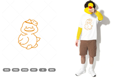 Kawaii Rubber Duck SVG &amp; Clipart Product Image 1