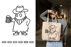 Ghost Cowboy SVG & Clipart Product Image 2