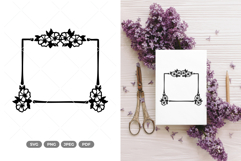 Wedding Floral Frame SVG &amp; Clipart Product Image 1