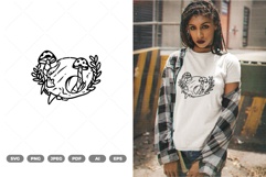 Animal Skull and Mushrooms SVG &amp; Clipart Product Image 1