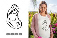 Pregnant Illustration SVG &amp; Clipart Product Image 1