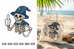 Thumbs Up Skull Colored SVG &amp; Clipart Product Image 1