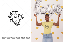 Kawaii Dog Cupid SVG &amp; Clipart Product Image 1