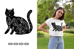 Spring Cat SVG &amp; Clipart Product Image 1
