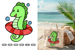 Seahorse Colored SVG &amp; Clipart Product Image 1