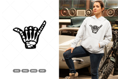 Skull Hand Sign SVG &amp; Clipart Product Image 1