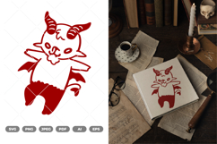 Chibi Satan Goat SVG &amp; Clipart Product Image 1