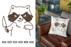 Racoon SVG &amp; Clipart Product Image 1