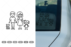 Family Stick Figure SVG &amp; Clipart Product Image 1
