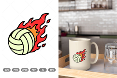 Volley Ball Colored SVG &amp; Clipart Product Image 1