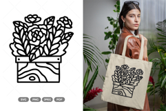 Flower Box SVG &amp; Clipart Product Image 1