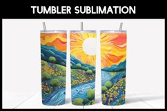 6 3D Field Landscape Tumbler Sublimation I Paper Quilling Product Image 7
