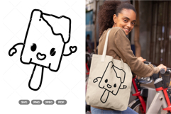 Kawaii Popsicle SVG &amp; Clipart Product Image 1