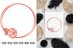 Rose Wedding Frame SVG &amp; Clipart Product Image 1