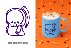 Chibi Grim Reaper SVG &amp; Clipart - Halloween Clipart Product Image 1