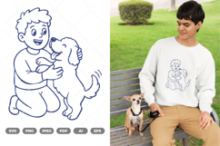 Man and Dog SVG &amp; Clipart Product Image 1